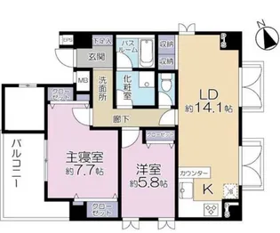 ブレアハウス【5階】の間取り