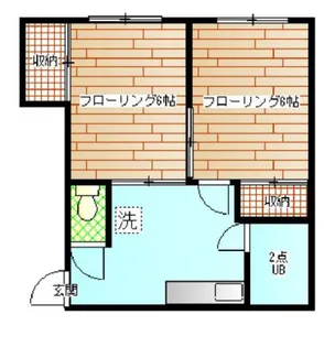 宮越荘【2階】の間取り