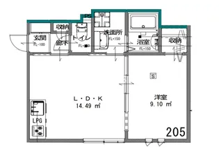 岡山県岡山市中区門田本町2【アパート】の間取り