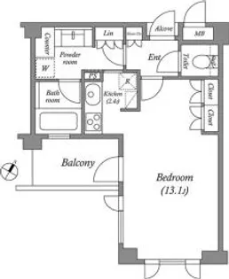 プラチナコート広尾【4階】の間取り