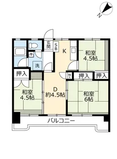 UR日の里一丁目【10階】の間取り