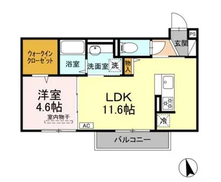 メゾングランレーヴ B棟【3階】の間取り