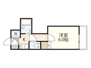 センチュリー皆実【2階】の間取り