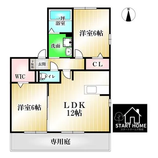 プリマクレールB【1階】の間取り
