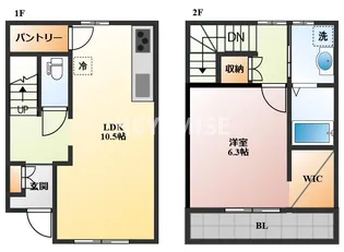 GLANZ Heim 喜々津Bの間取り
