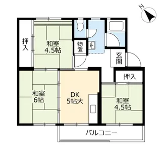 UR日の里【5階】の間取り