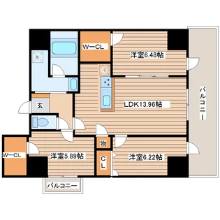 アルティザ仙台花京院【10階】の間取り