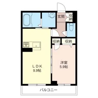 サンポーチ福栄壱番館【3階】の間取り