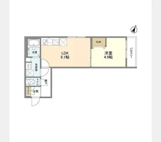ウェルスクエア渋谷本町【2階】の間取り