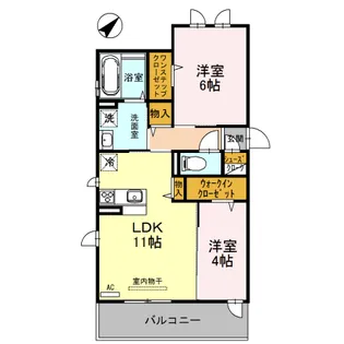 グランシャリオ【2階】の間取り