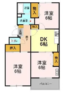 ヴァンベール山口A【3階】の間取り