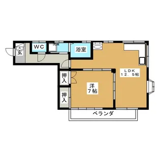 日下部ハイツ【1階】の間取り