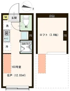 ソラニア上井草【1階】の間取り