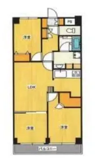 洋伸東大島マンション【4階】の間取り