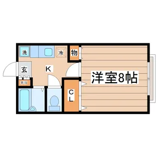 クレセール南仙台B【1階】の間取り