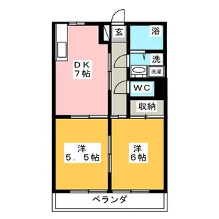 ドエル石田【2階】の間取り