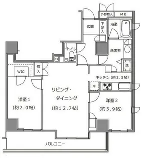 ソプラタワー【7階】の間取り