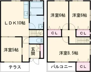 トレジャーハウスひまわり【1階】の間取り