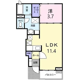 サジテリアス山中【1階】の間取り