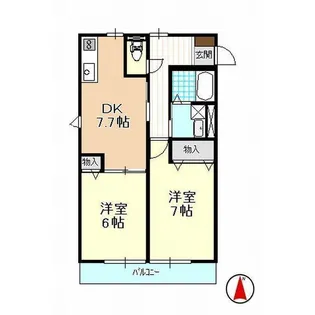 アンセリアA【1階】の間取り