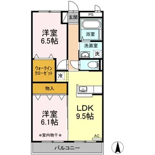 プランドール南久万【3階】の間取り
