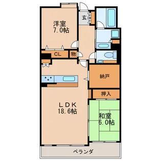 ライオンズシティ栄【7階】の間取り