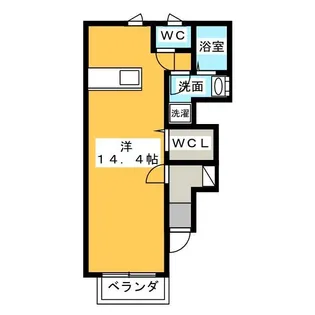 ハーモニーエス【1階】の間取り
