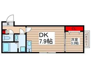 ヴィラ北松戸【2階】の間取り