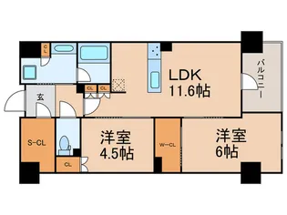 ファインレジデンス烏丸五条【10階】の間取り