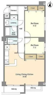 クレストガーデン自由が丘【2階】の間取り