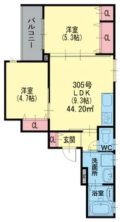クリエオーレ柳町【3階】の間取り
