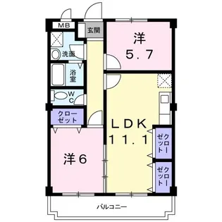 ファームスヒルS【3階】の間取り