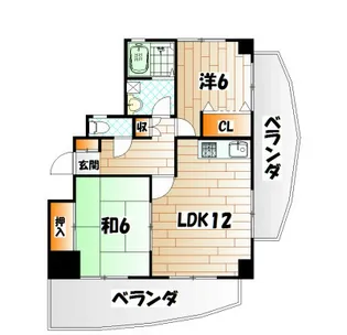 ファミリーハウス勝山【9階】の間取り