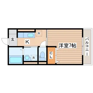 フラットちとせ【2階】の間取り