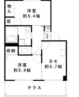 サザン五葉 D棟【1階】の間取り