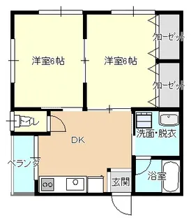 ハイツオアシス【1階】の間取り
