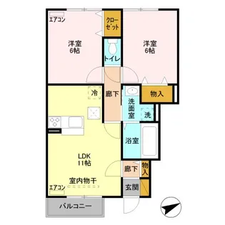 ミッドパレス II【1階】の間取り