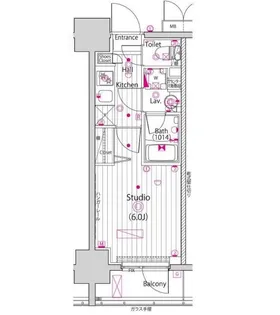 グランド・ガーラ立川【7階】の間取り