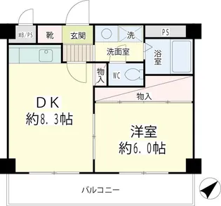 クオリティ若林【4階】の間取り