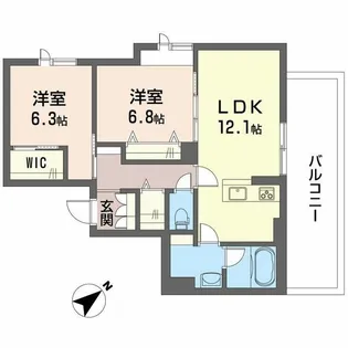 ルーチェ スール【3階】の間取り