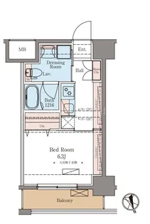 ラグゼナ北千住【2階】の間取り