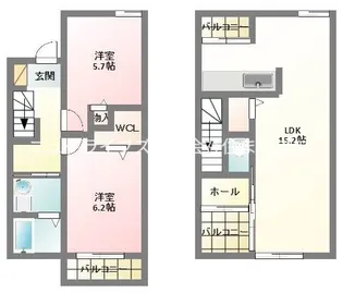 カーサドルチェ【2階】の間取り