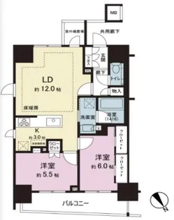 オープンレジデンシア四谷坂町【8階】の間取り