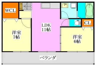 プライマルジュピター【1階】の間取り