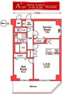 メジリス新羽 Mejiliss Nippa【2階】の間取り
