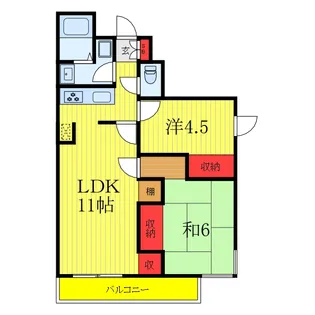 ゲイブルスハイツ【3階】の間取り