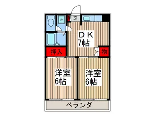 第二ドリ-ムハイツ【1階】の間取り