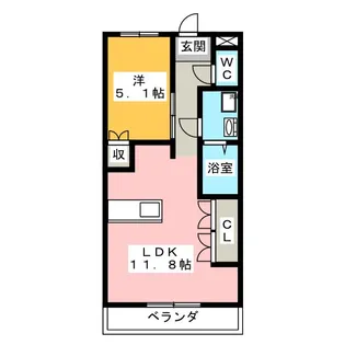 ビアンベルデ利平治【2階】の間取り