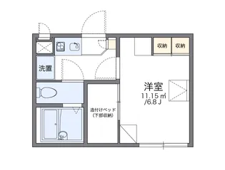 レオパレスエザーンス【1階】の間取り