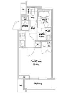 グラマシー横濱関内【8階】の間取り
